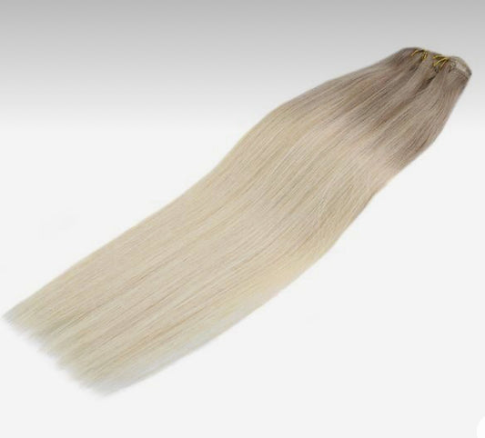 24” HUMAN HAIR ASH BLONDE